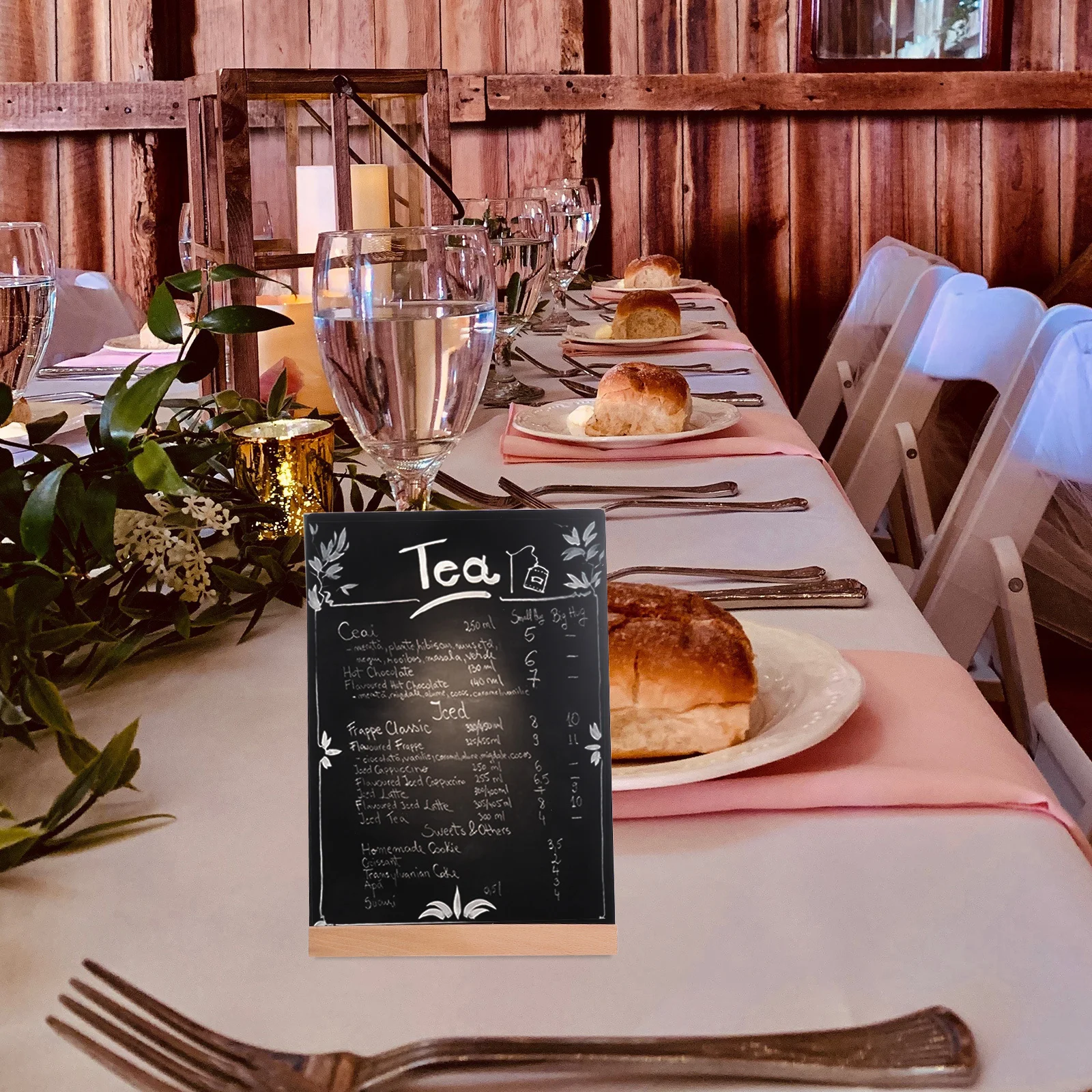 1 set piccolo lavagna cancellabile da tavolo cartello design moderno menu ristorante display bacheca in piedi cartello lavagna