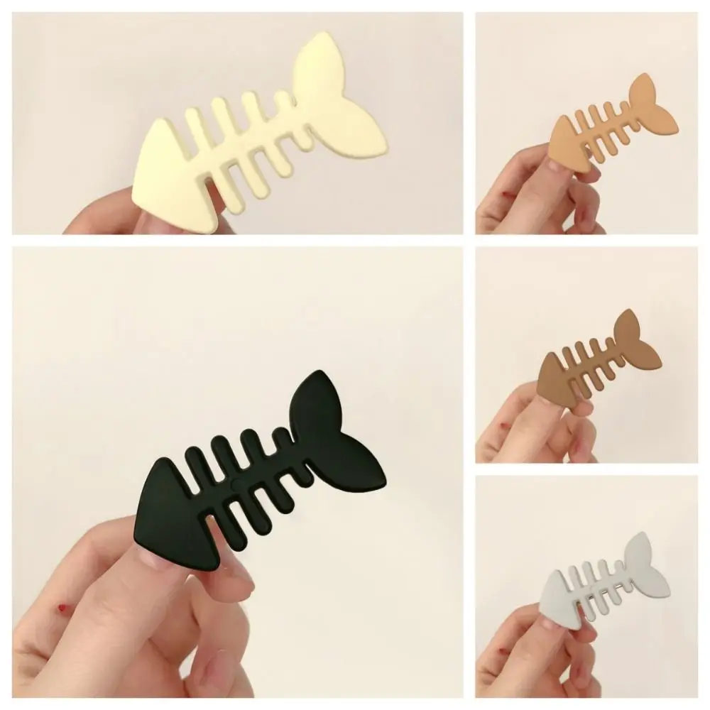 Funny Fish Bone Shape Hair Clip Y2K Daily Versatile Hairpin Lovely Simple Headdress Gift Creative Hair Accessories