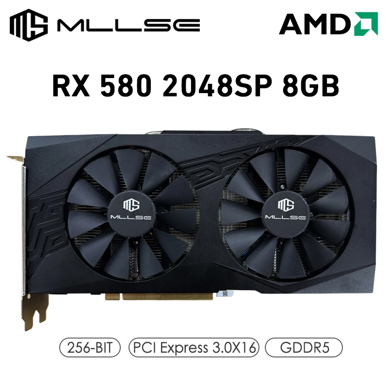 

MLLSE Graphics Card AMD Radeon RX 580 8GB 2048SP Placa De Video GDDR5 256-bit PCI Express 3.0 ×16 Computer Gaming GPU Placa