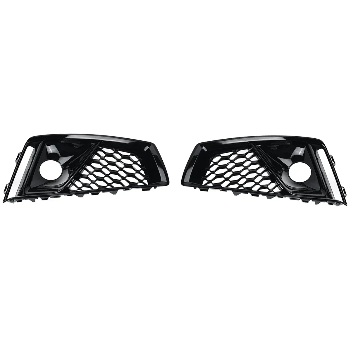 Pair Car Front Bumper Fog Lamp Cover Grille Honeycomb For A4 B9 S-LINE S4 2019 2020 8WD807681J 8WD807682J Fog Light Grille Cover