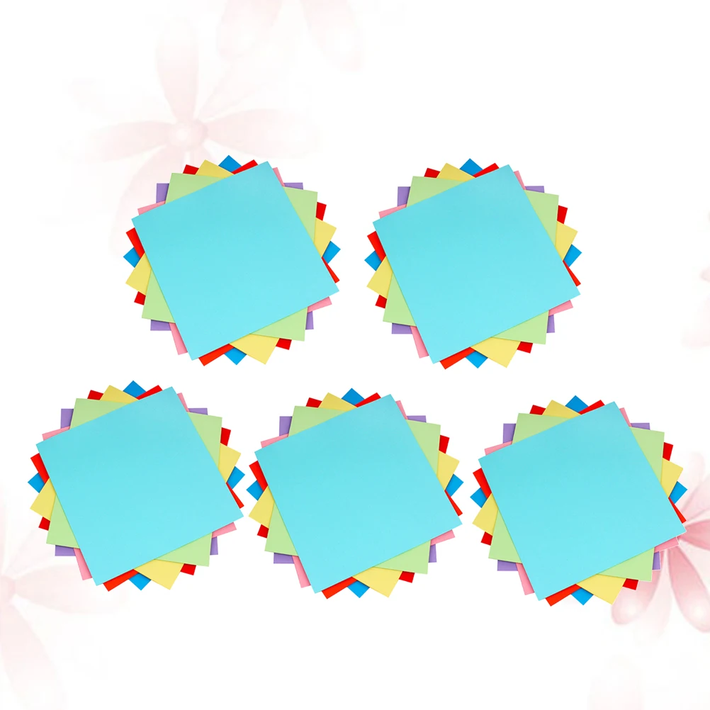 กระดาษพับสีสันสดใส 500 แผ่น สำหรับงานประดิษฐ์พับกระดาษสำหรับเด็ก งานฝีมือ DIY ตกแต่งงานปาร์ตี้