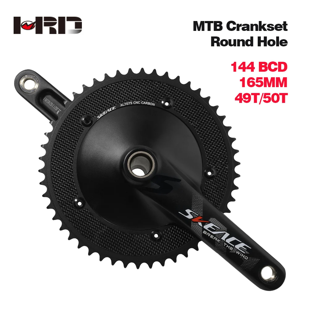 

Комплект шатунов SKEACE Break The Wind Hollowtech, для фикс-байков, 49T, 50T, для односкоростных велосипедов с фиксированной передачей, трековых велосипедов, 165 мм