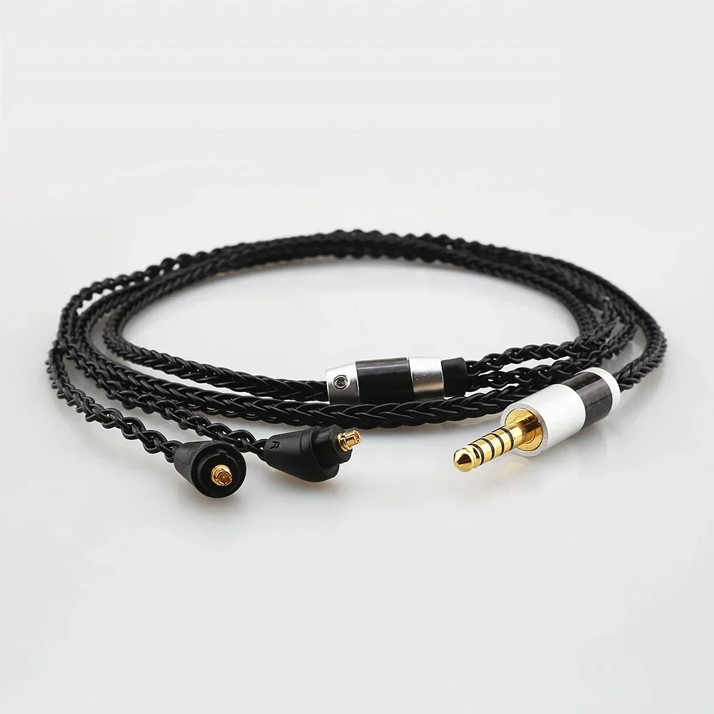 Audiocrast HIFI 8 Core Silver Plated Black Earphone Cable High Quality Replacement Audio Cable for Sony XBA-H2 XBA-H3 XBA-Z5 XBA