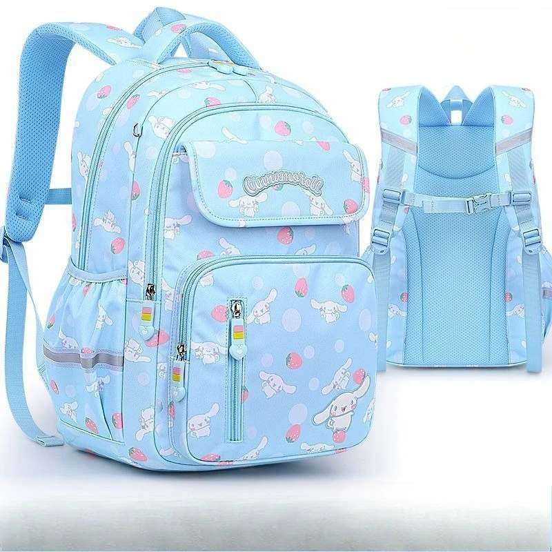 Sanrio Hello Kitty Cinnamoroll Backpack High-Value Cartoon Printed Large-Capacity Portable Waterproof Ridge-Protecting Schoolbag