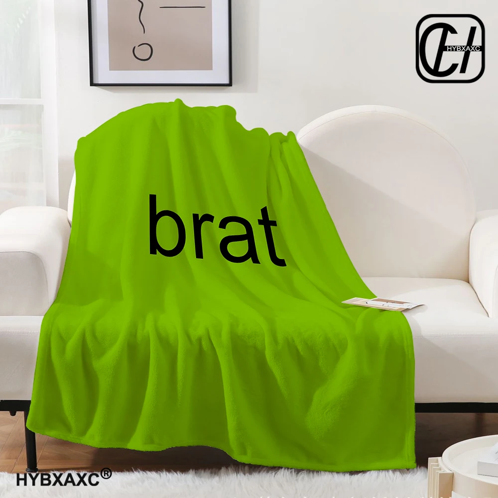 

brat charli xcx Comfortable Flanne Blanket Fluffy Soft Bedroom Decor Sofa Blankets Comforter Home and Decoration