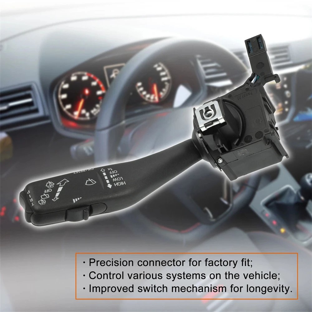 

Vehicle Wiper Control Switch Car Switch Windshield Control Black Wiper Switch Plastic Housing Auto Maintenance