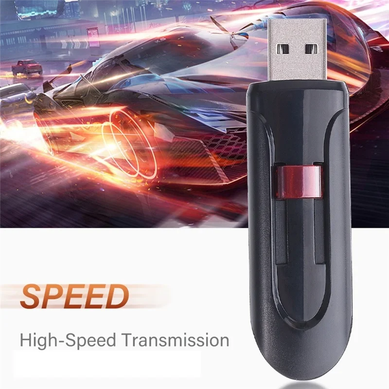 Solid Mini High -Capacity Speed USB Flash Drives 2.0 Black Free Keychain Pen Drive 256G Storage Memory Stick