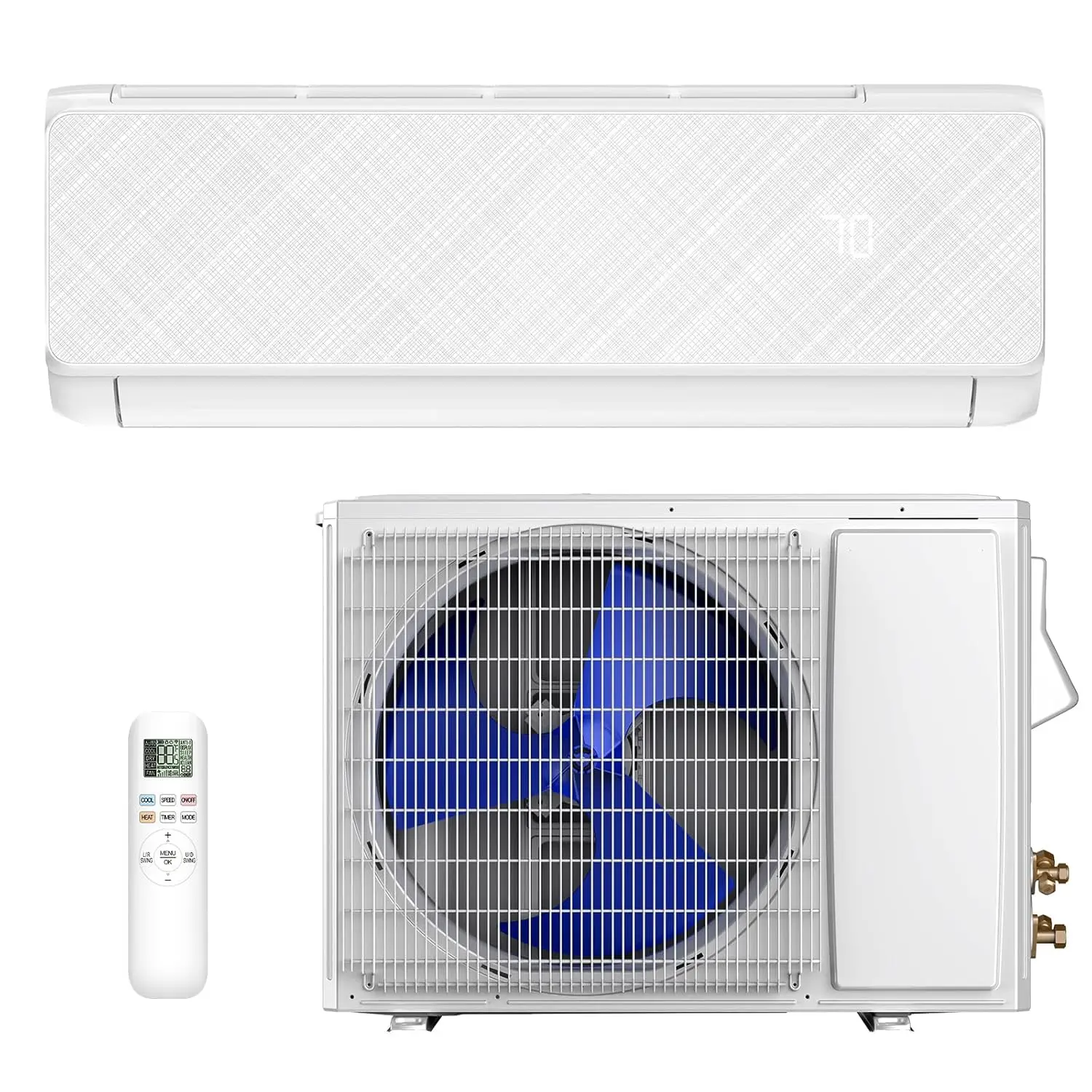 

Мини-сплит-система кондиционирования и отопления 12000 BTU, инверторная безвоздуховодная система кондиционирования 22 SEER2 с пультом ДУ, на заказ