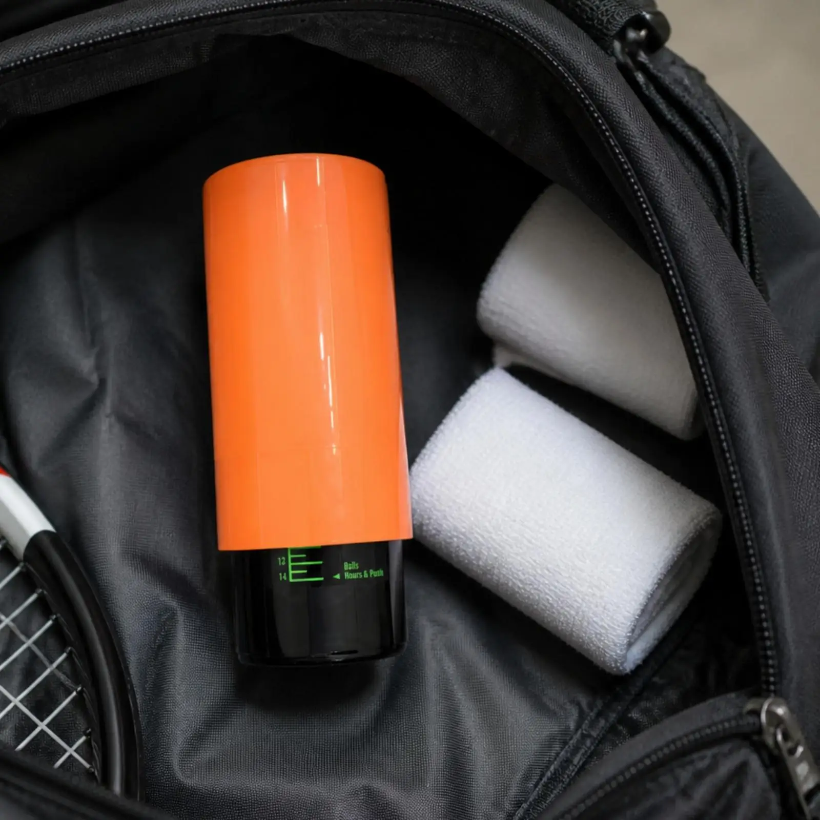 Tennis Canister for Ball Pressure Maintenance Two Part Cylindrical Container with Black Lower Section