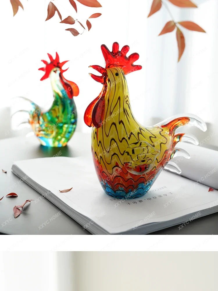 Glazed Mixed-color Art Ornaments, Light Luxury Living Room, Entrance, Model Room Decorations, Housewarming