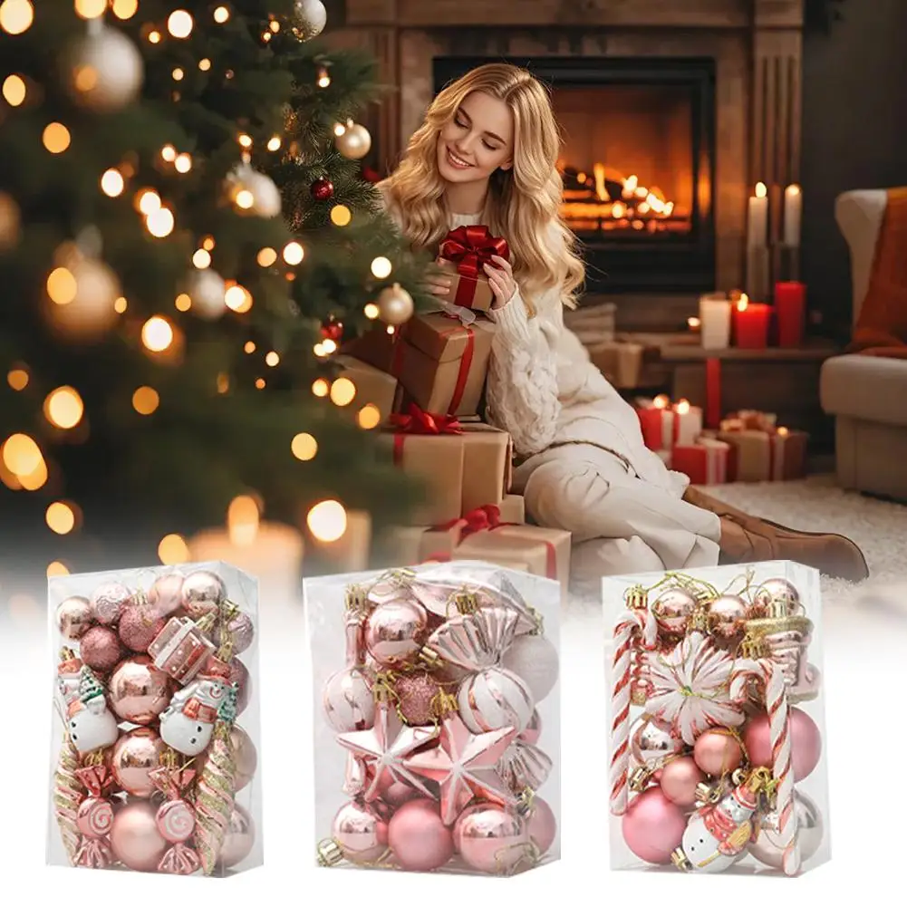 20/29/42 قطعة عيد الميلاد زخرفة كروية معلقة شجرة عيد الميلاد قلادة الحلي للمنزل غرفة ديكور السنة الجديدة 2026 هدايا اكسسوارات #4