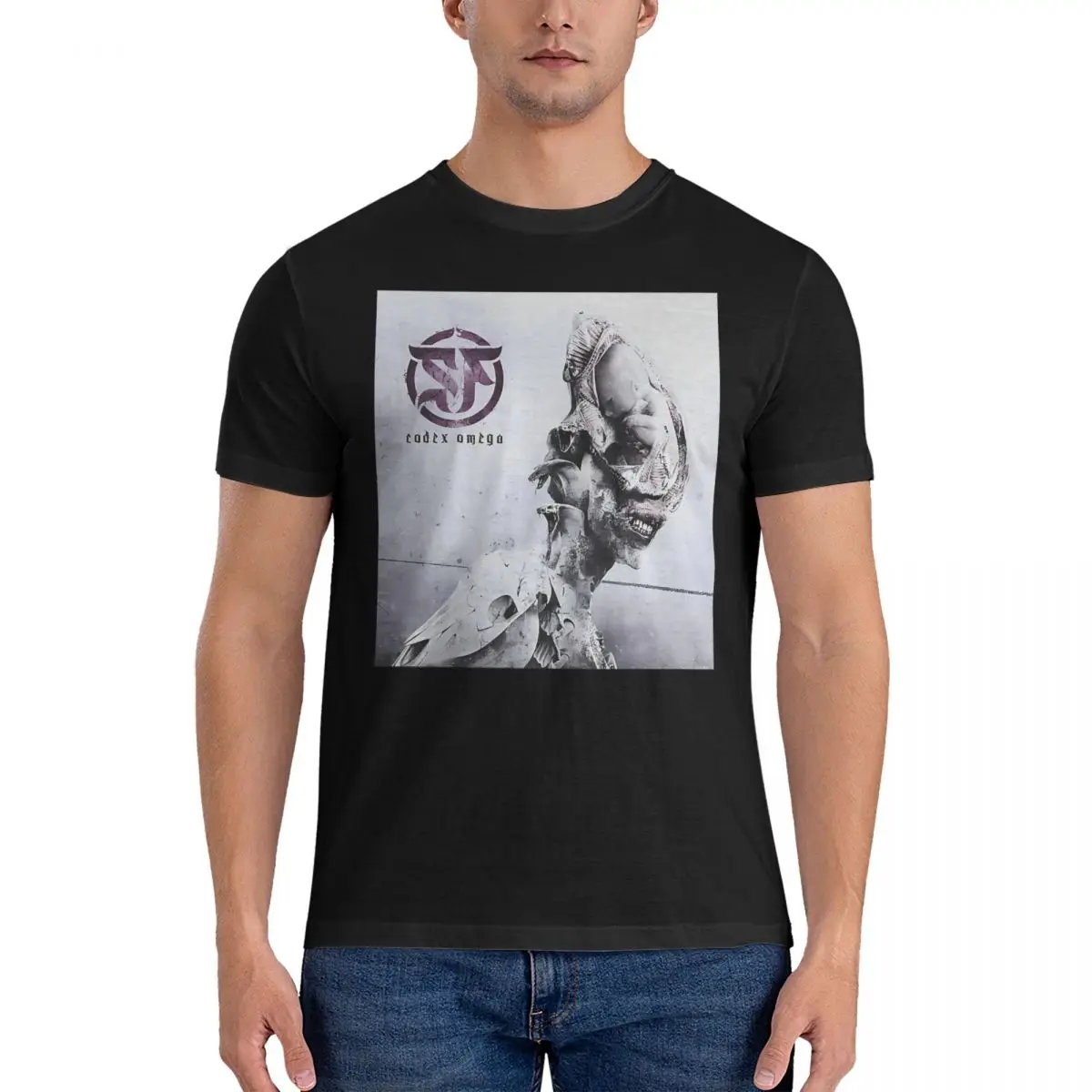 Codex Omega T Shirt Men Pure Cotton Leisure T-Shirts Round Collar Septicflesh Tee Shirt Short Sleeve Clothes Unique