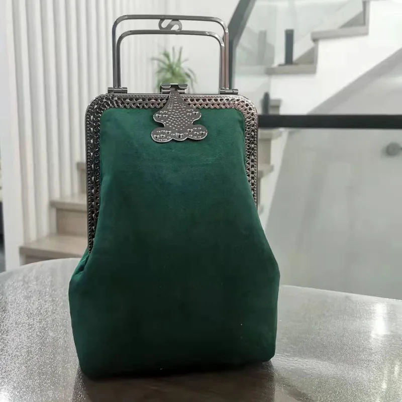 Shell Lock Women\'s Handbags Purses Chain Women Shoulder Crossbody Bag Vintage Green Mother Chic Lady Gift Bag Bags