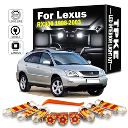 TPKE 14Pcs No Error For Lexus RX300 1998 1999 2000 2001 2002 2003 LED Bulbs Interior Dome Plate Trunk Sun Visor Door Light Kit