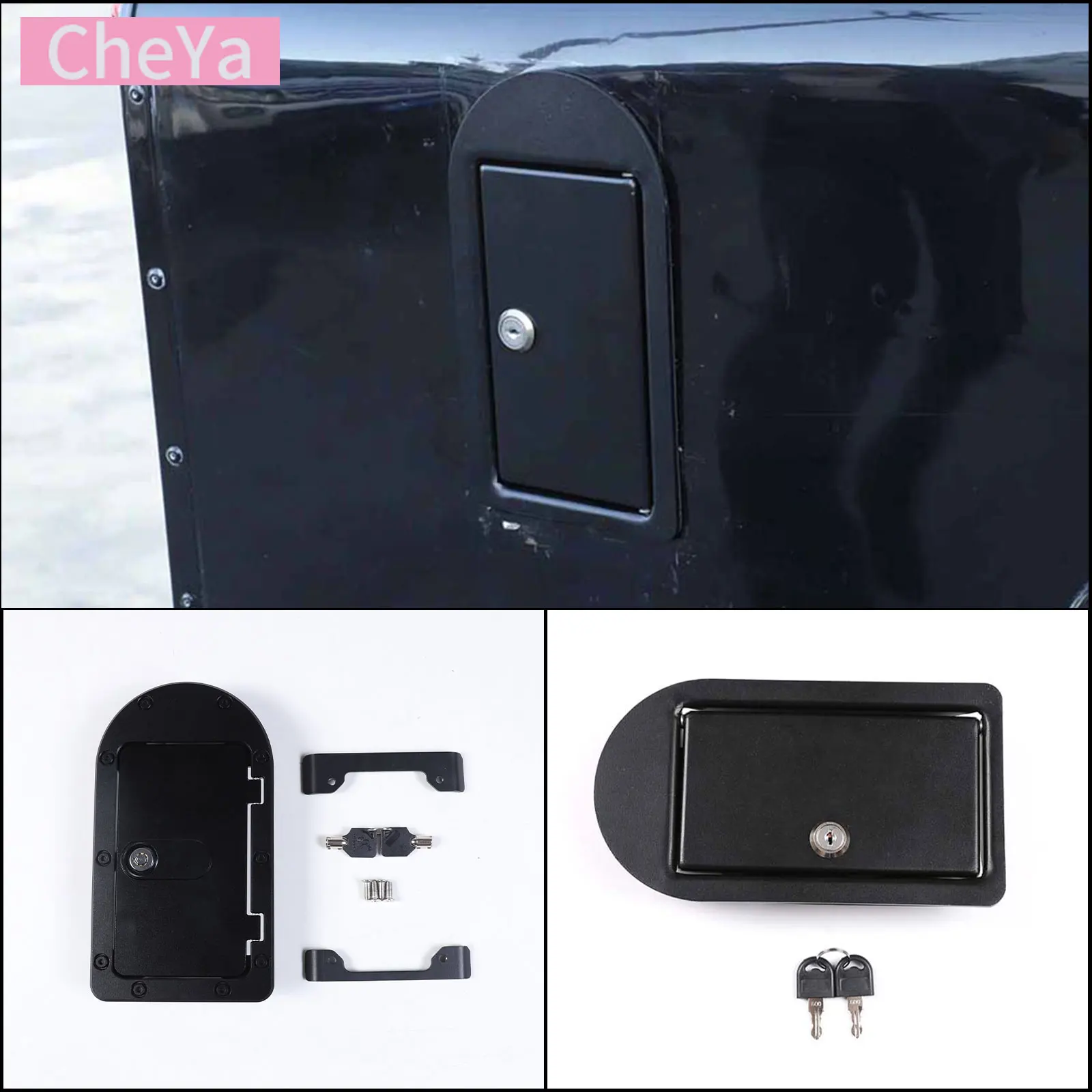 

Zinky Alloy/Carbon Steel Car Fuel Tank Cap Anti-theft Key Lock Cover for Land Rover Defender 90 110 2004-2019 Accessories