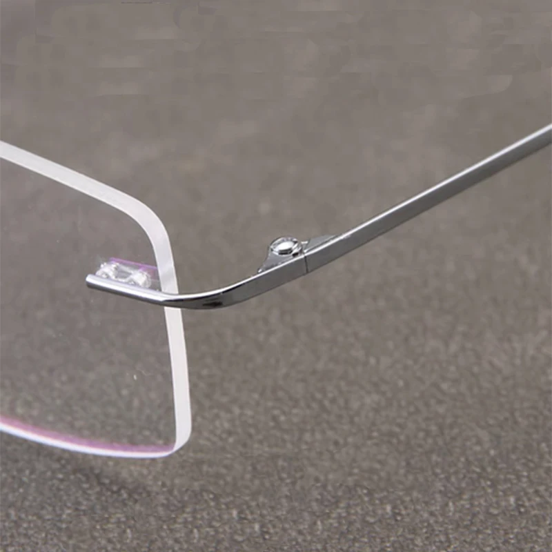 Ultraleichte TR90 Memory Titan Randlose Lesebrille Business Rahmenlose Presbyopie-Brille für Männer und Frauen, blaues Licht blockierend – Detail 5