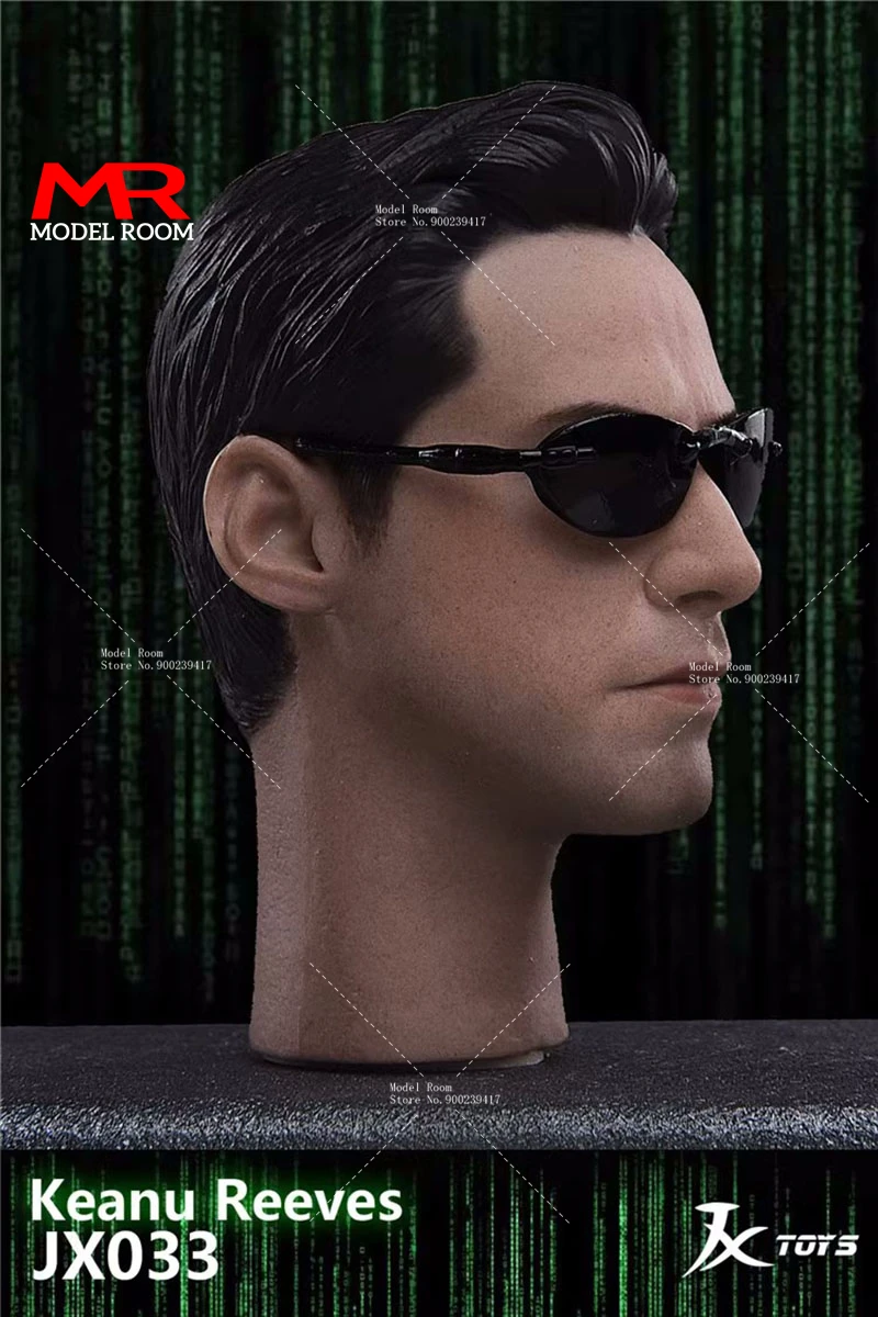 JXTOYS JX033 scala 1/6 Keanu Reeves Head Sculpt Carving con occhiali da sole modello Fit 12 \'\'maschio soldato Action Figure bambole del corpo