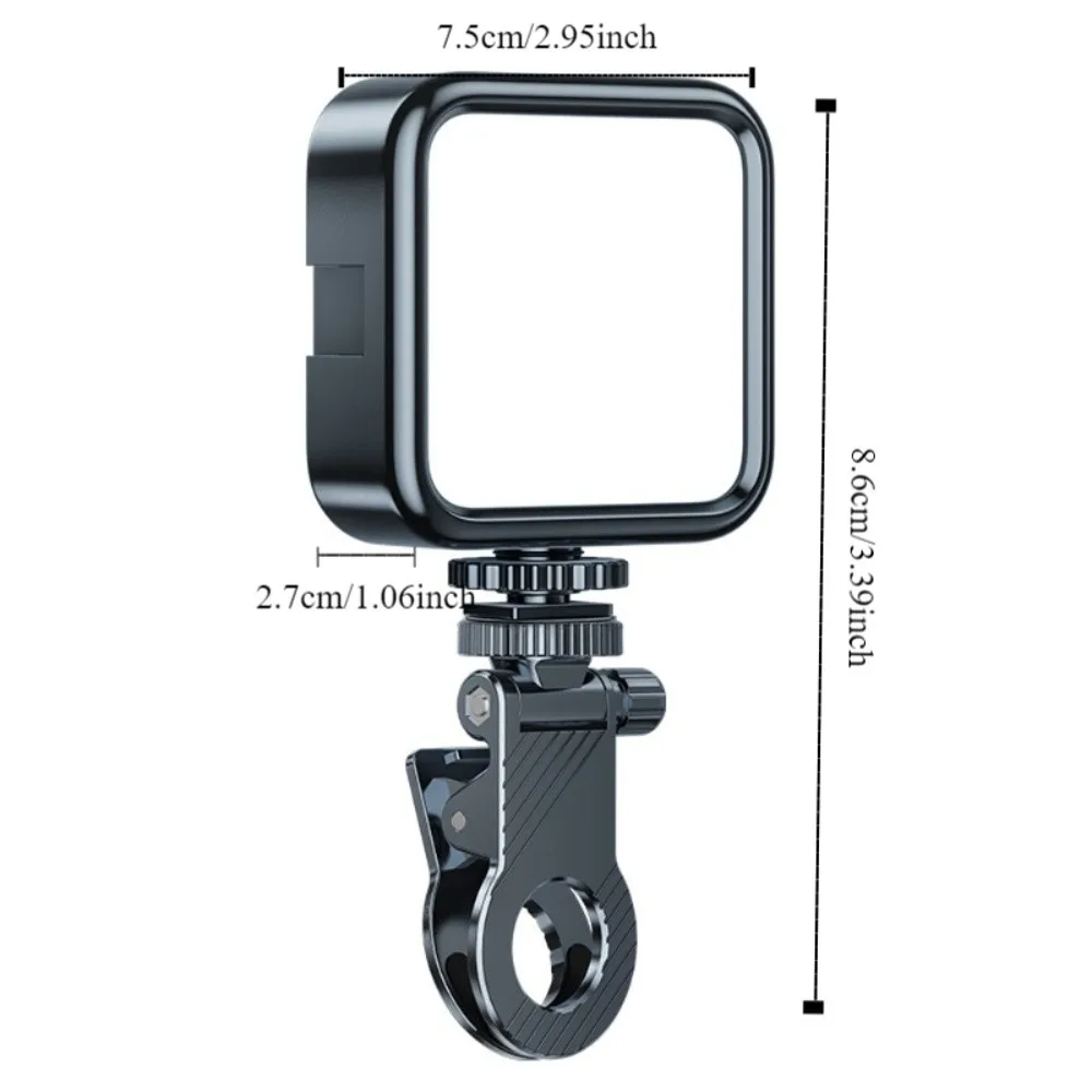 Mini Portable Selfie Fill Light Adjustable RGB Three-color LED Video Light Handheld with Clamp Photography Lighting Outdoor