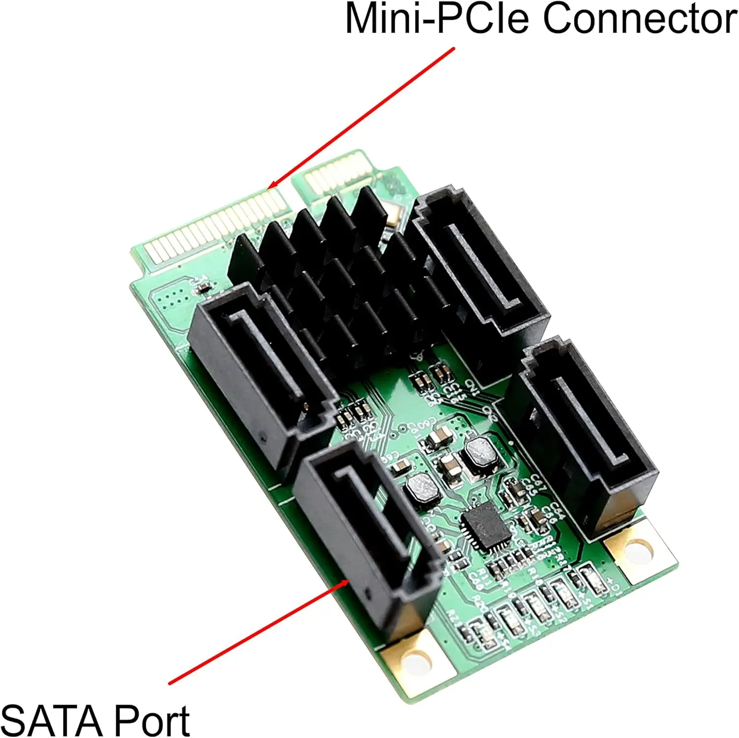 Mini PCI-E To SATA3.0 Expansion Card Sata Serial Port Card Mini PCI-E Hard Disk Expansion Card  4-Port