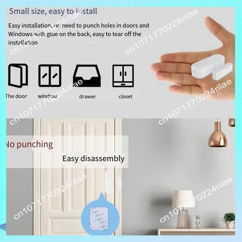 A17Z Wifi Door Window Sensor APP Smart Home Security Protection Door Open Closed Detector For Alexa Yandex Easy Install Easy To