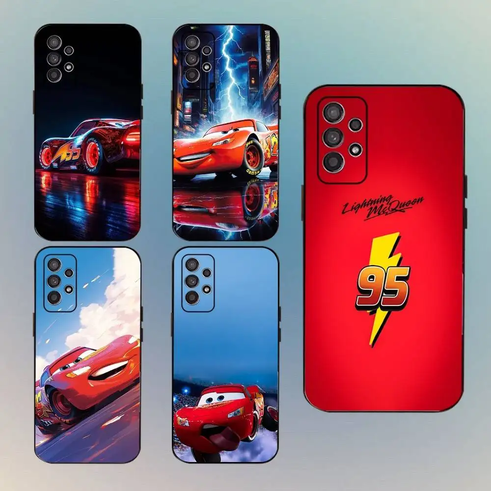 

Cars Flash M-McQueenS Red 95 Phone Case For Samsung Galaxy A13,A21s,A22,A31,A32,A52,A53,A71,A80,Soft Black Shell