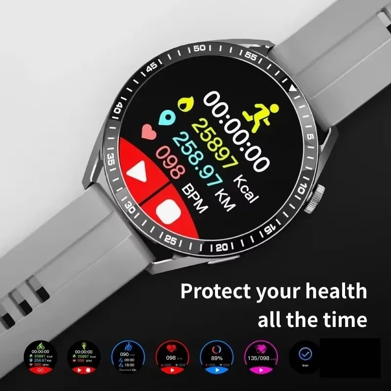 Relógios inteligentes 2025 homem mulher bluetooth chamada mensagem notificação smarthwatch freqüência cardíaca oxigênio no sangue monitoramento do sono smartwatch