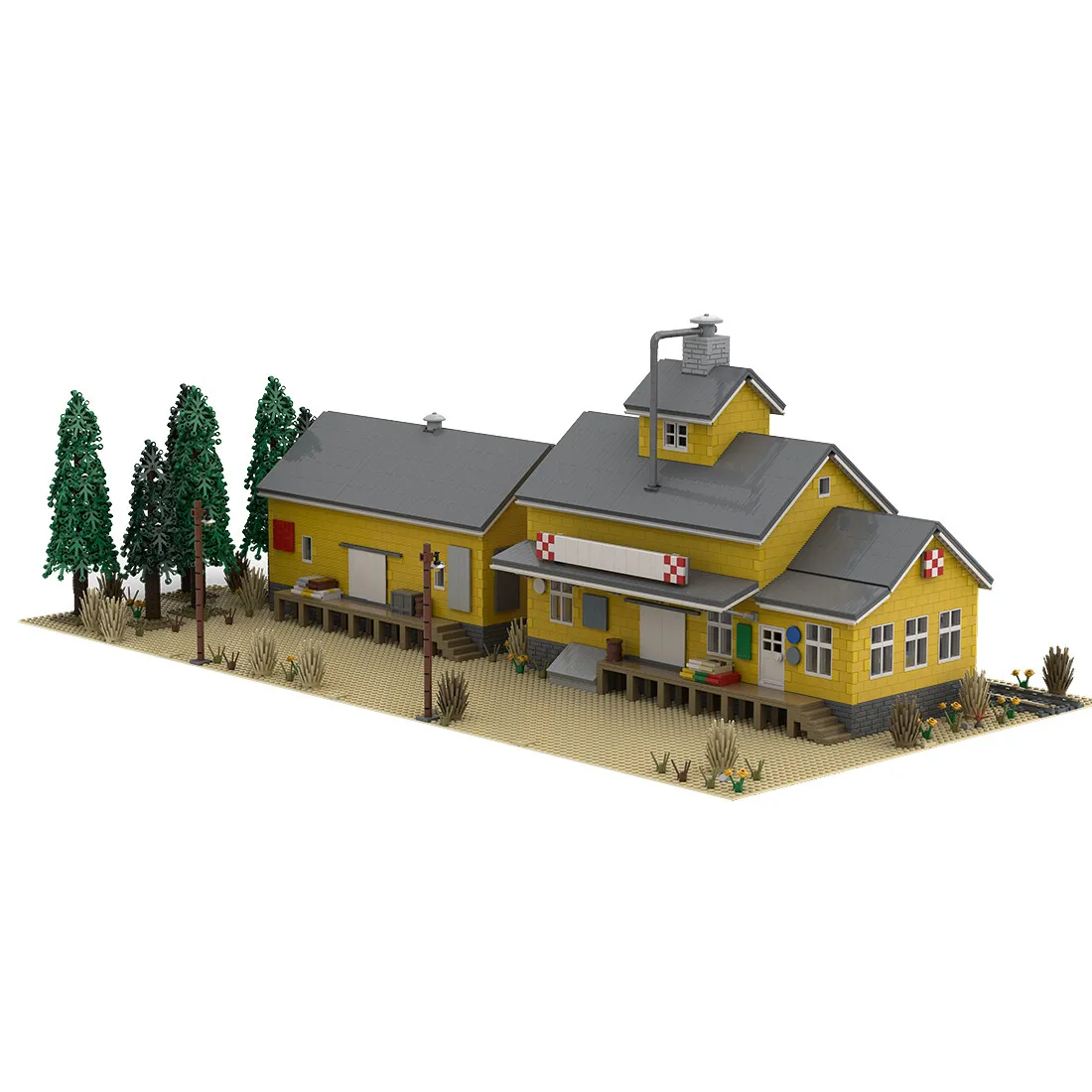 

Custom MOC-57509 Modular Feed Mill for Railroad Theme (6457 Parts) Toys Gift
