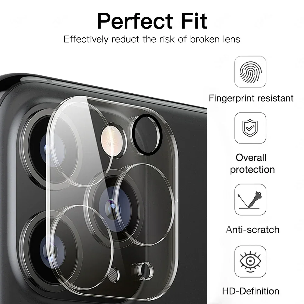 Tempered Glass Camera Lens Protectors for IPhone 16 ProMax 15 Pro 14 13 Clear Anti-scratch Lens Films for IPhone 16 Pro 16 Plus