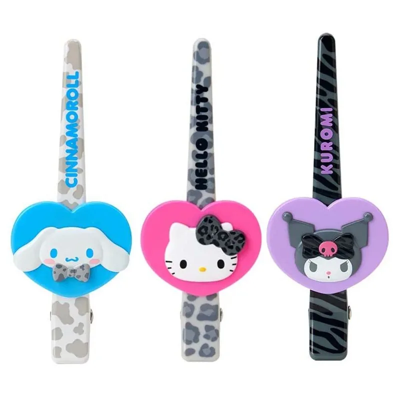 

Kawaii заколки для волос «Hello Kitty» Y2K, заколка в виде утконоса для девочек, леопардовый принт Kuromi Cinnamoroll, головные уборы с героями мультфильмов, аниме-игрушки, Рождественский подарок