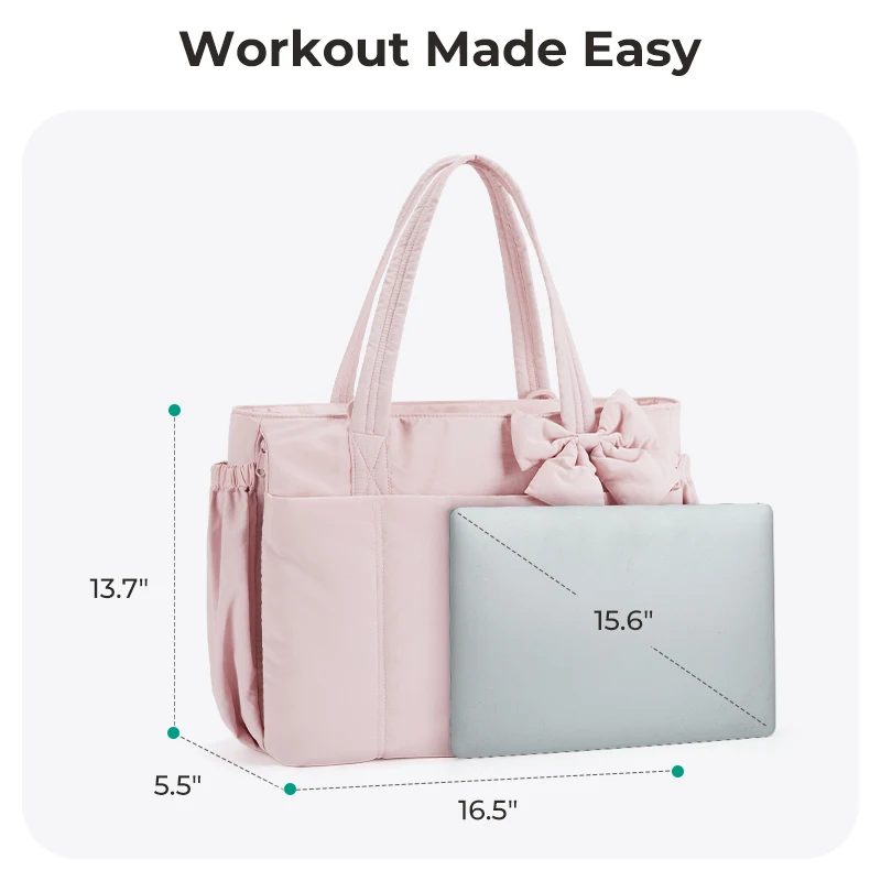 حقيبة يد BAGSMART ذات سعة كبيرة للنساء، حقيبة يد للتنقل متعددة الاستخدامات، حقيبة كتف رياضية بجيوب متعددة #6