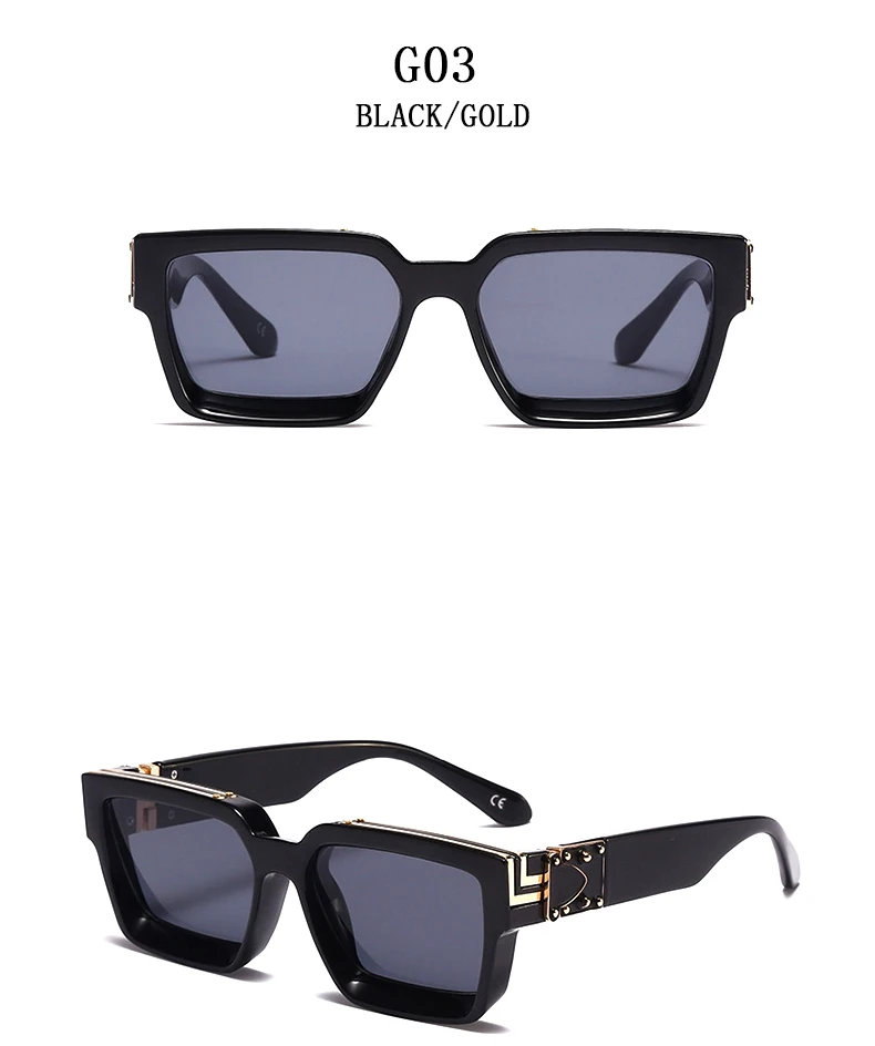 2024 mode Sonnenbrillen Für Männer Vintage Sonnenbrille Frauen Luxus Designer Quadratische Gläser Oculos Dropshipping Lentes Gafas Lunette – Detail 12