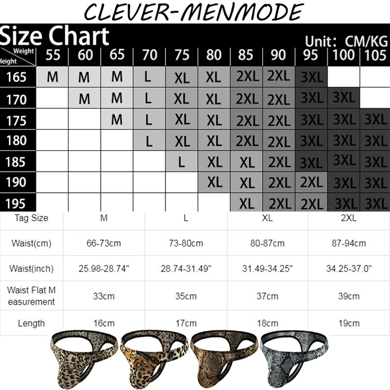 Men's Sexy Lingerie G String Penis Bag T Back Leopard Print Thong Breathable Soft Panty Print Panties Gay Bikini Briefs Suitcase