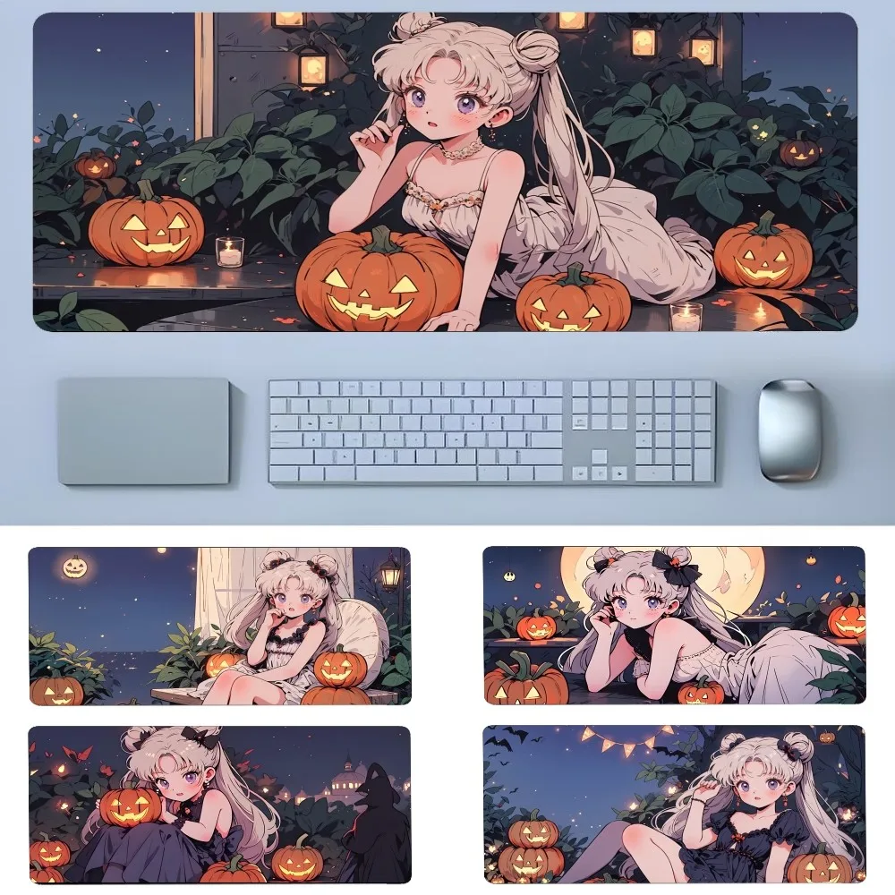 

Sailor Moon Serena Halloween Mousepad New Arrivals Large Gaming Mousepad L XL XXL Gamer Mouse Pad Size For Keyboards Mat