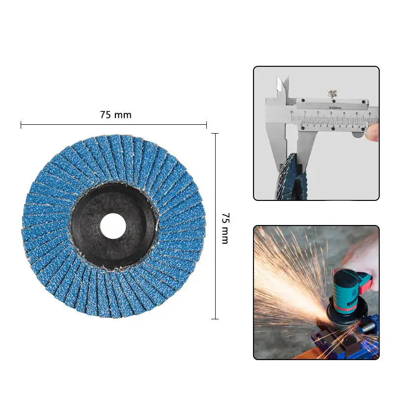 

75mm Flat Flap Discs Grinding Wheels Mini Angle Grinder Accessories Sanding Discs For Metal Wood Polishing 7pcs/Set