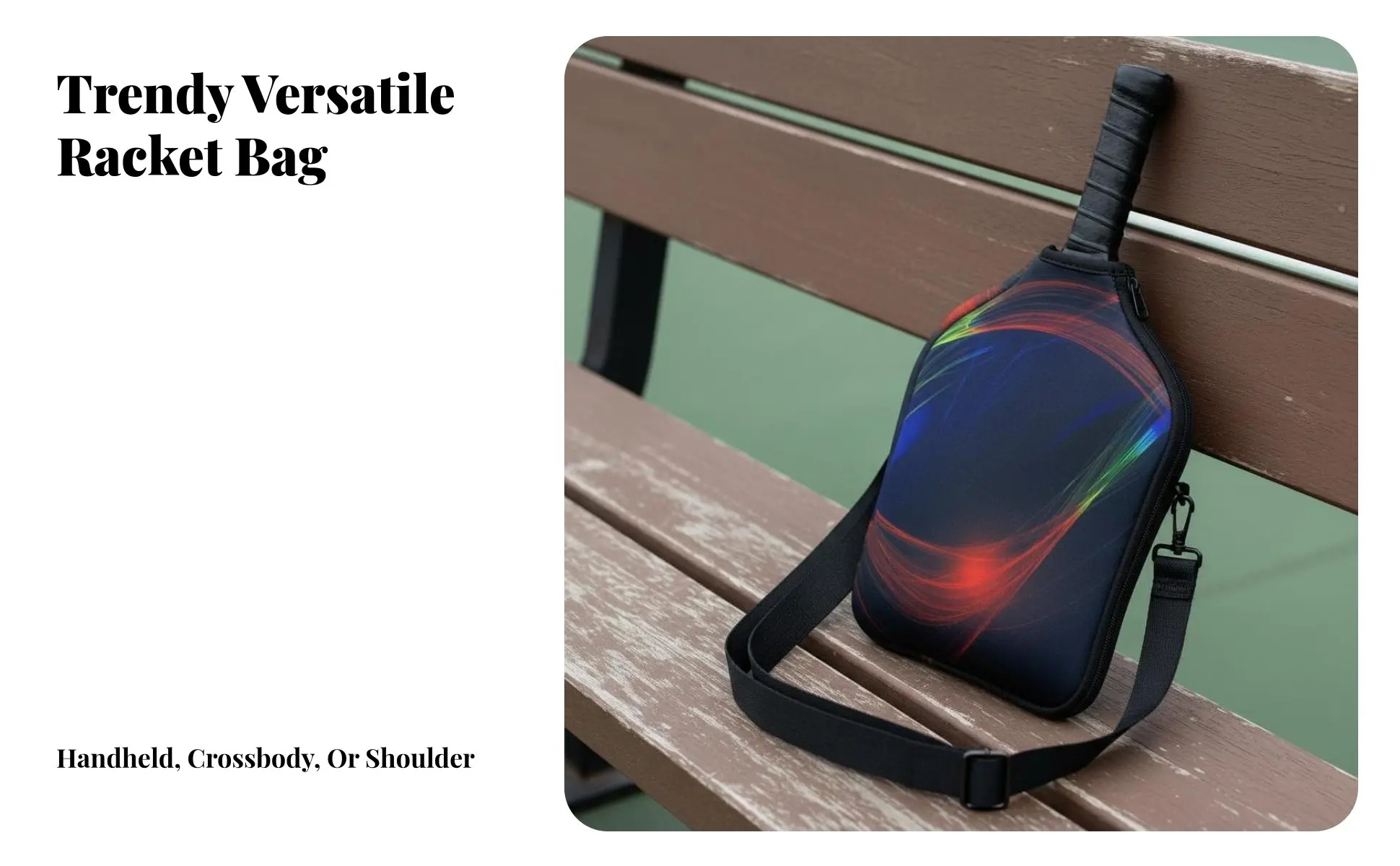 Pickleball Paddle Bag Neoprene Material Pickleball Bag Versatile Carry Choices Adjustable Strap for Athletes Pickleball Paddle Bag Neoprene Material Pickleball Bag Versatile Carry Choices Adjustable Strap for Athletes