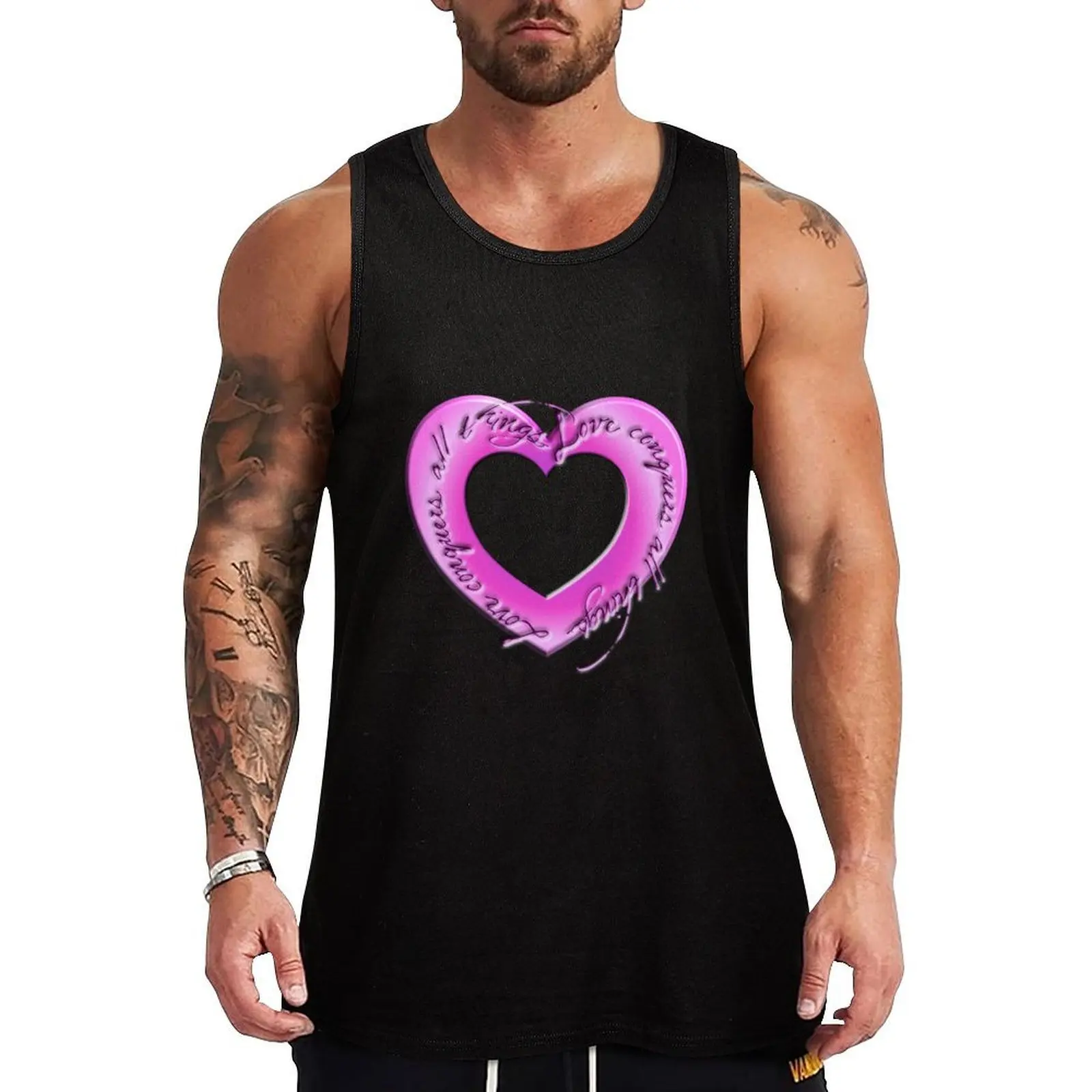 L'amour conquiert tout - Débardeur robuste, débardeur de travail, chemise sans manches décontractée