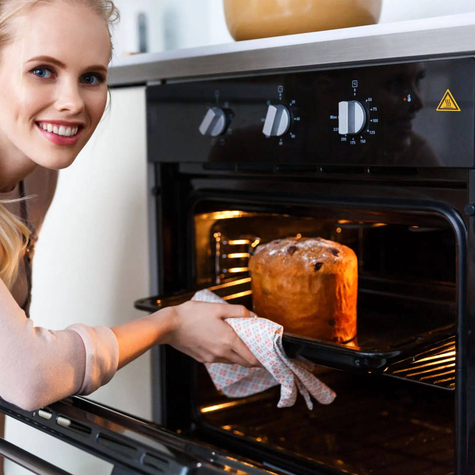 10 ชิ้นอุณหภูมิสูงป้ายเตือนสติกเกอร์ความปลอดภัยกระดาษสังเคราะห์ Hot Do Not Touch ข้อควรระวังป้าย Scald Decal