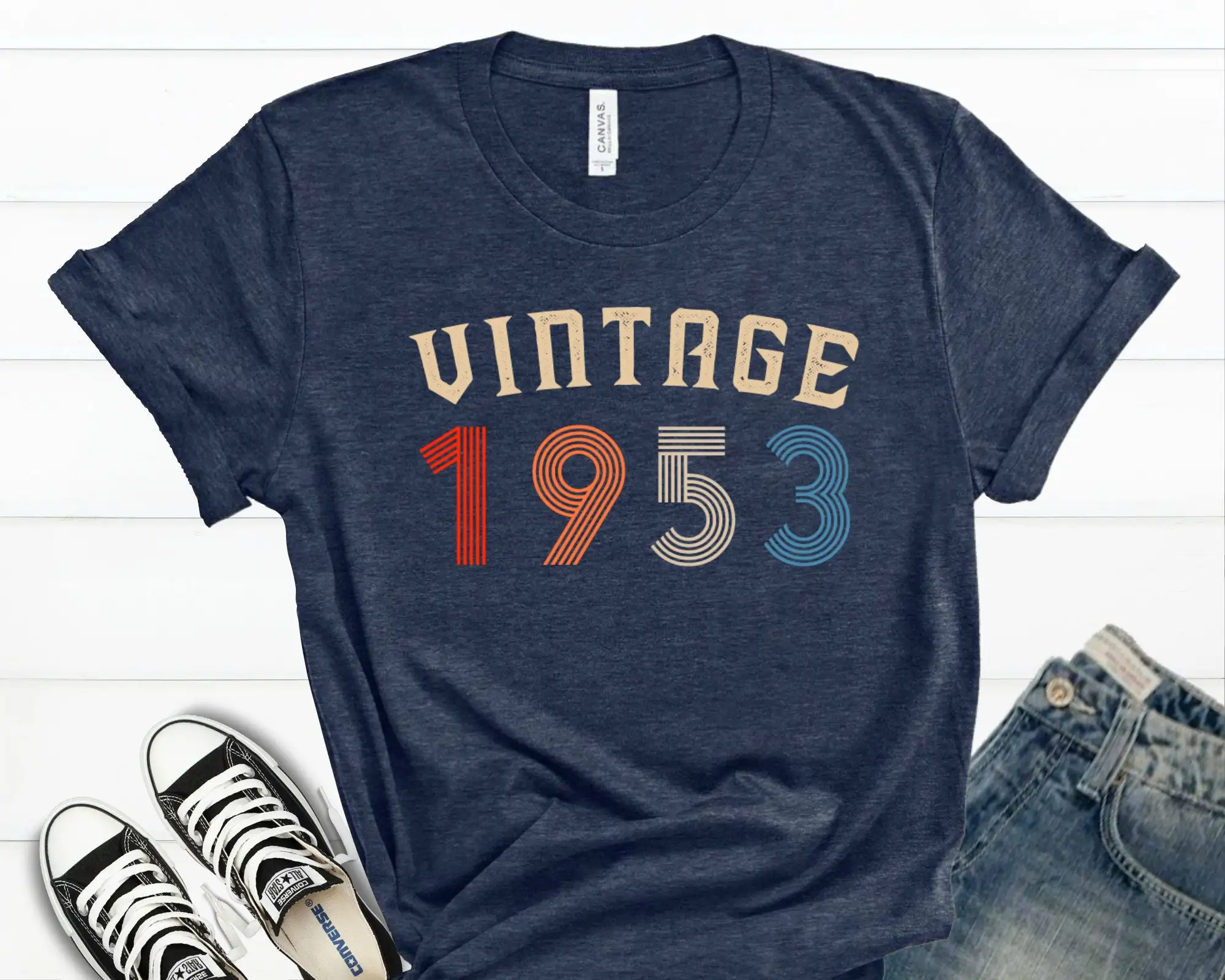 Vintage 1953 Birthday T Shirt 68Th For Women Or Men S Her Woman Man