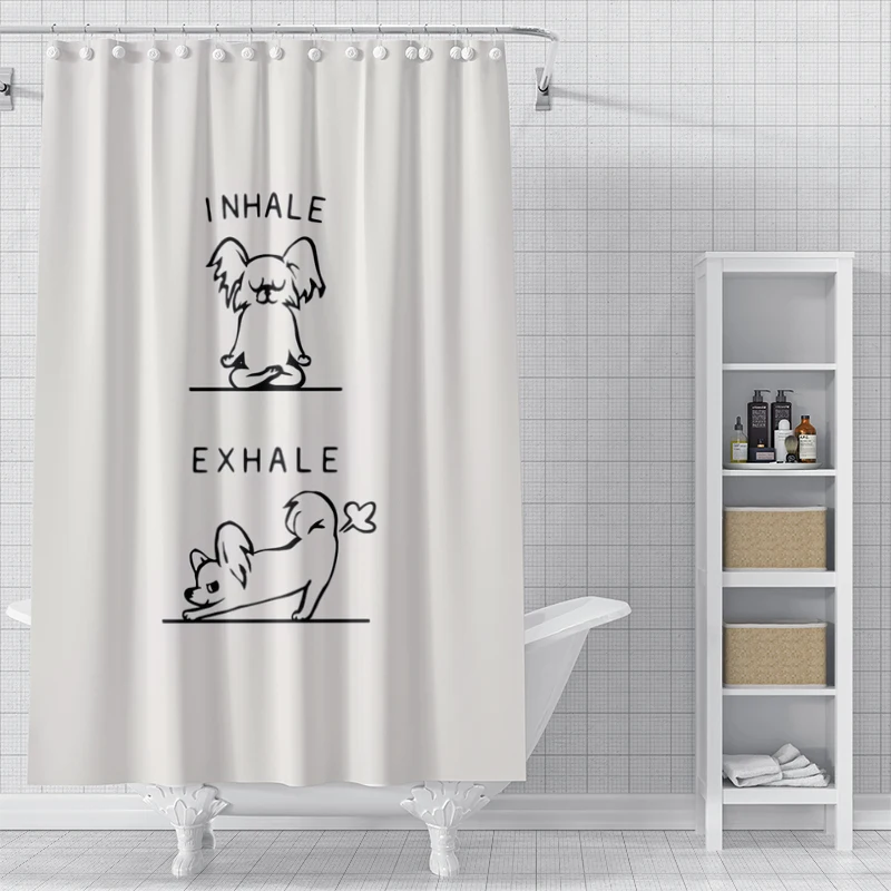 Home shower curtains for bathroom waterproof fabric Modern Nordic style bathroom curtain 180x200 240x180 cute dog funny kawaii