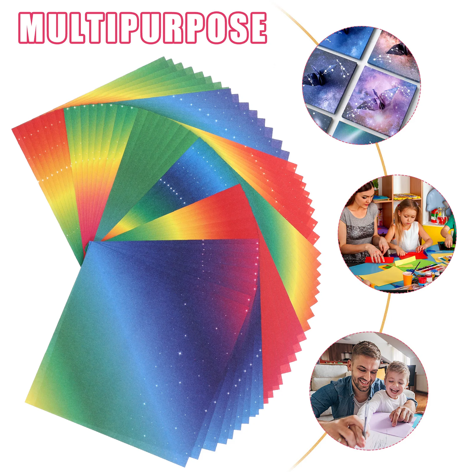 200 fogli di carta origami fronte-retro fai da te creazione artigianale per progetti artistici artigianali attività di scrapbooking pieghevole quadrato