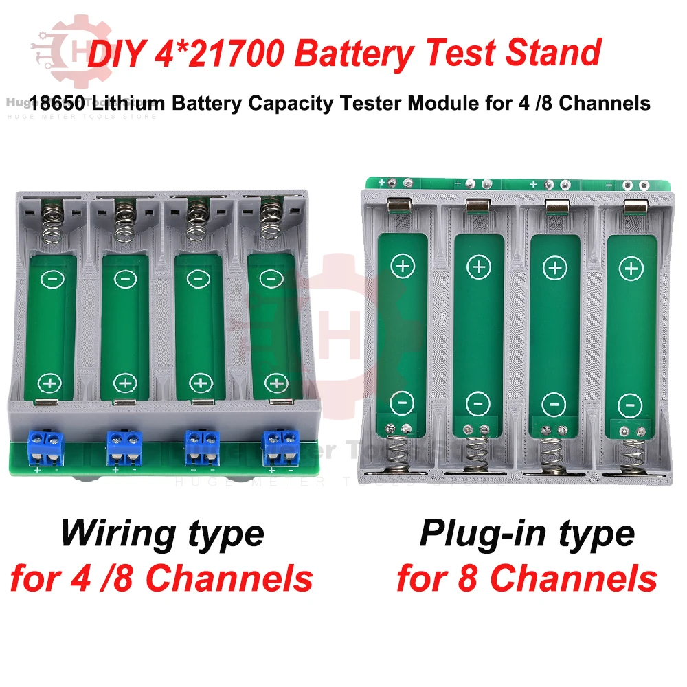 

18650 Lithium Battery Capacity Tester Module 4*21700 Power Detector Tester Module Type-C Battery Test Stand for 4 /8 Channels