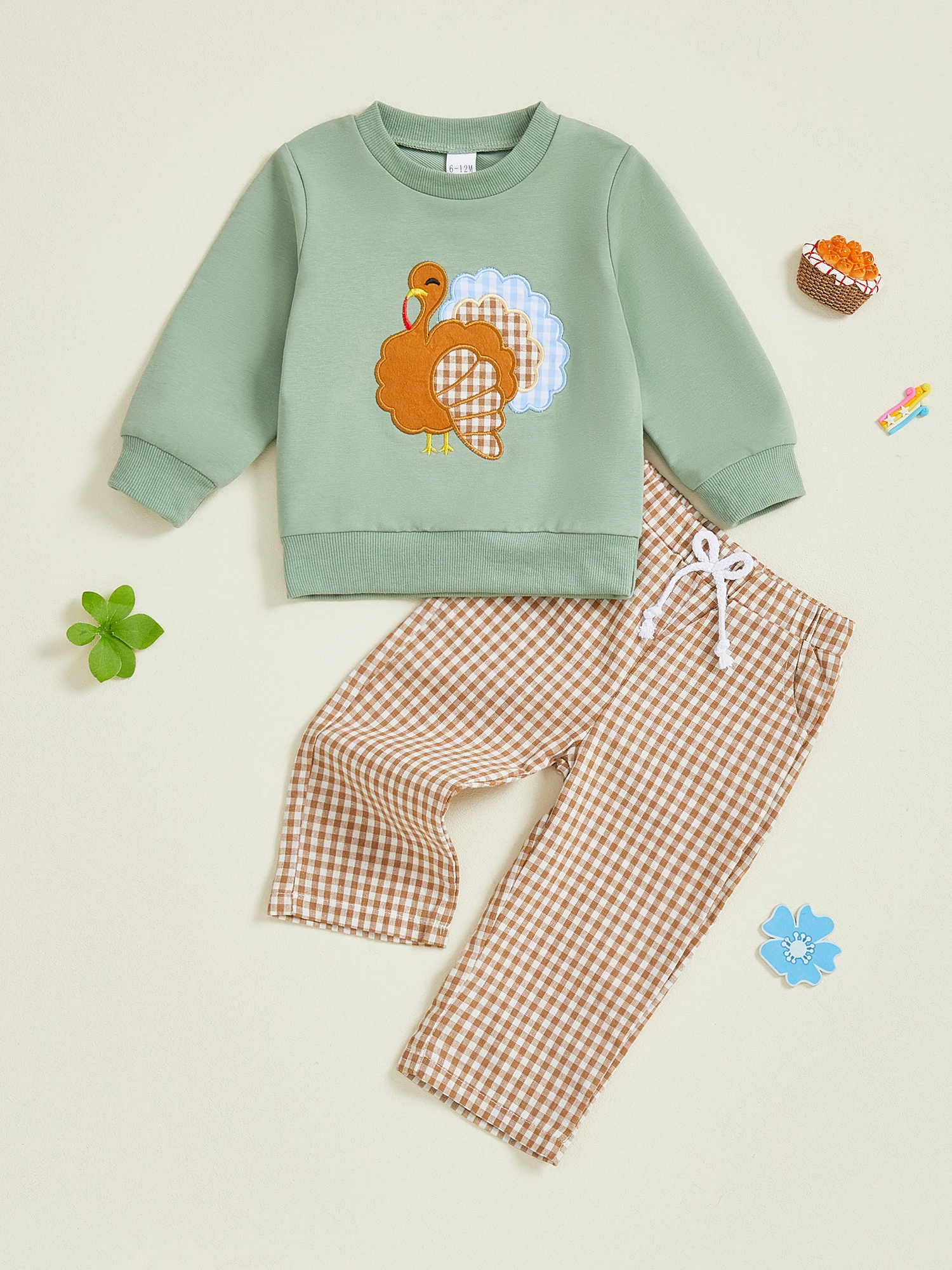 

Рождественский наряд из 2 предметов для маленьких девочек, свитер с вышивкой оленей и длинными рукавами, леггинсы, комплект, уютная одежда для зимнего праздника