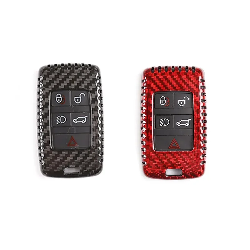 

For Land Rover Range Rover Sport Vogue Evoque Discovery 5 Real Carbon Fiber Car Key Shell Cover Trim Car Accessories