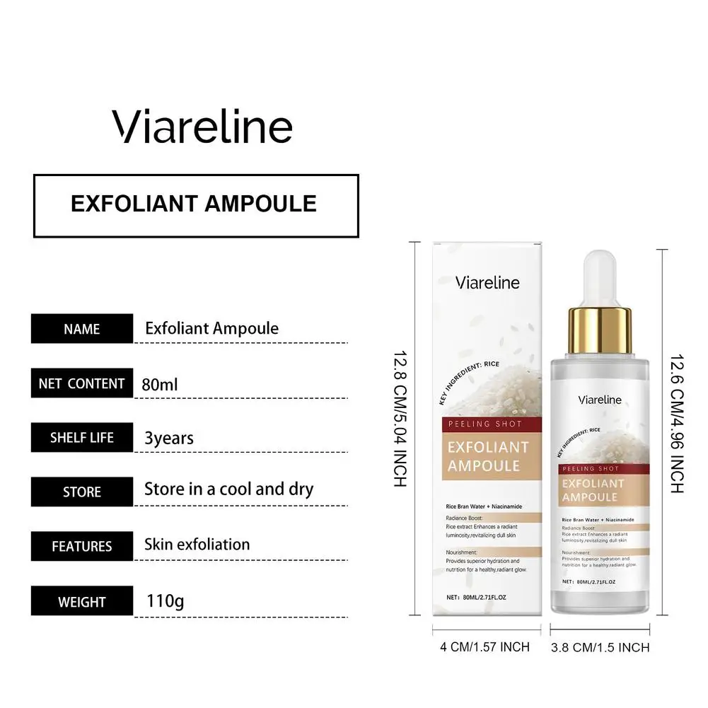 شركة Viareline لتقشير الأرز الأسود لتفتيح جوهر الأرز الأسود والترطيب والتحكم في الزيت وإزالة البقع من جوهر الأرز الأسود والأرز الأبيض