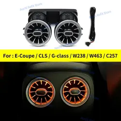 64 Colour Rear LED Air Vent For Mercedes Benz E-Coupe CLS G-Class W238 W463 C257 Back Turbine Air Outlet Nozzle Decorative Light