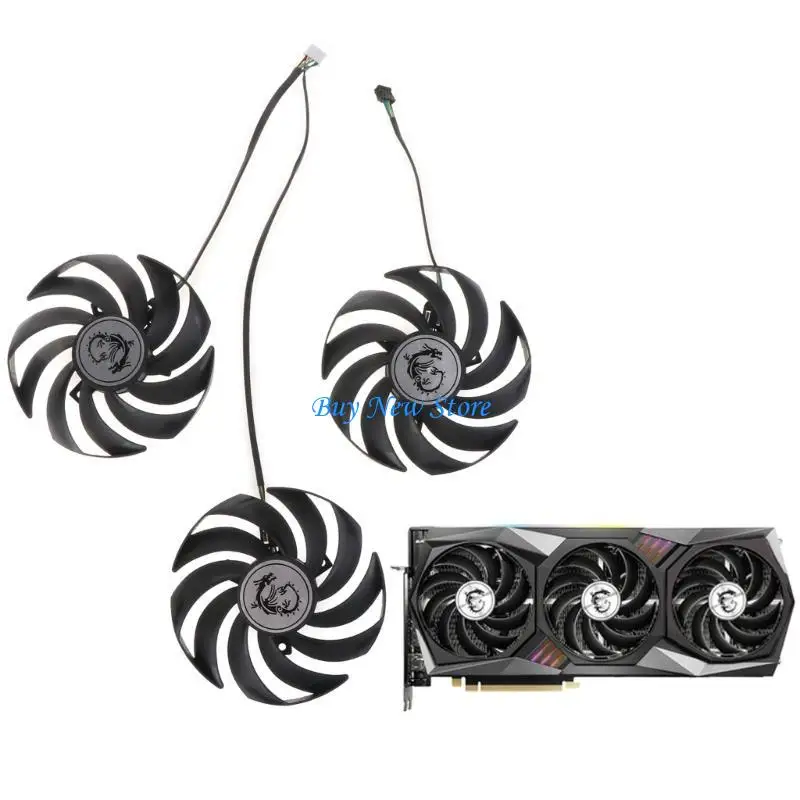 

20ce 90 мм охладителя вентилятора 4PIN 12V 0,4A PLD09210S12HH PLD09210B12HH VGA FAN FAN FAN FAN для MSI RADEON RX 6800 6900 XT
