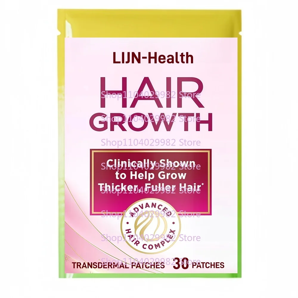 

30 Patches Hair Growth Transdermal Patches with Biotin Silicon & Arginine for Help Grow Thicker Fuller Hair