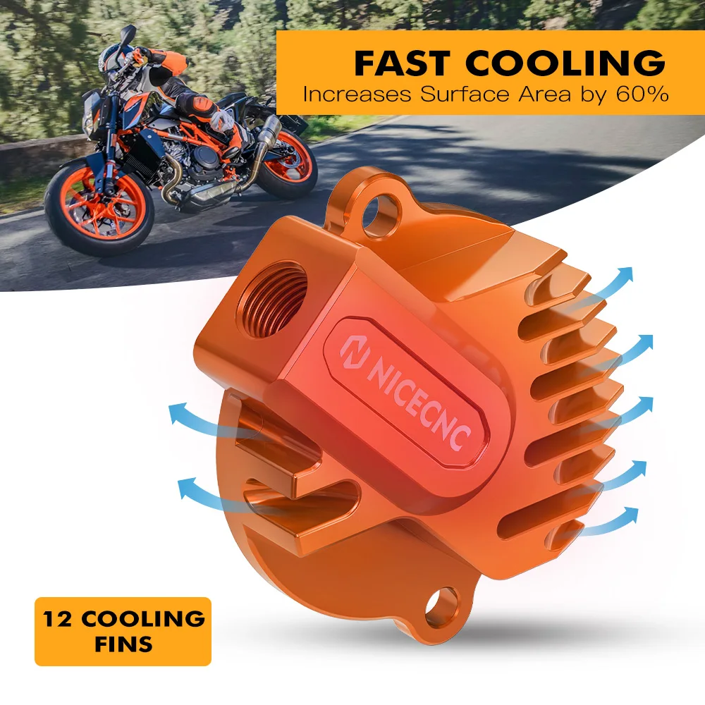 Motorölfilter-Abdeckkappe Öldruckschlauch Ölfilterkappe für KTM 690 Enduro R 690 SMC R 690 Duke /R Husqvarna 701 Enduro – Detail 5