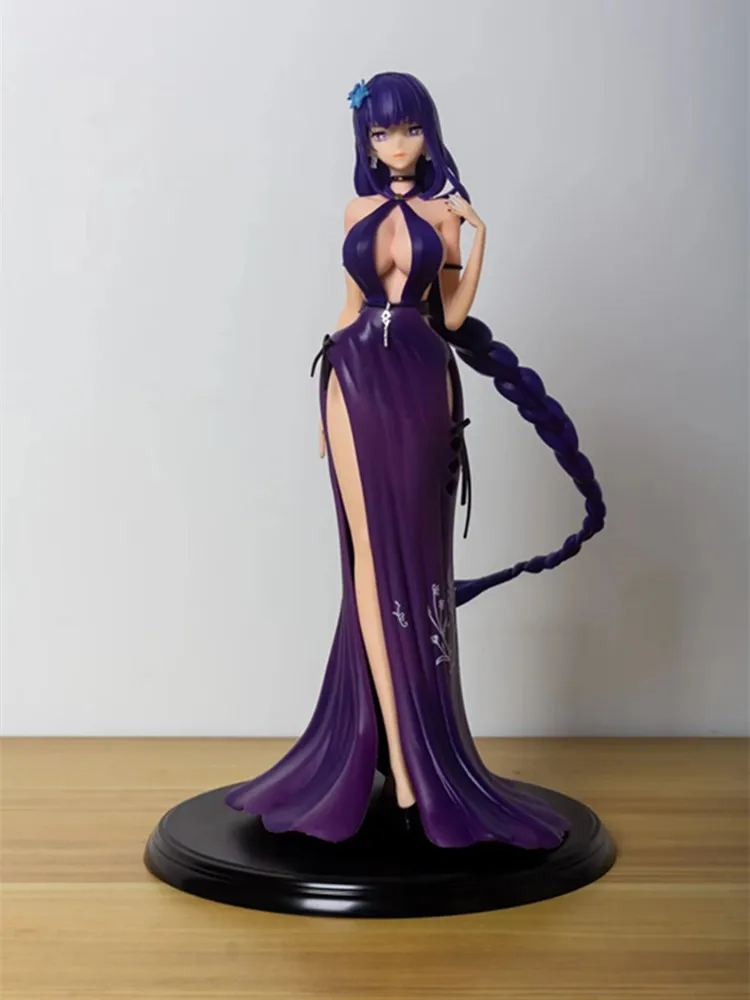 30cm Genshin Impact Game Figure Raiden Shogun Beelzebul Dinner Party Dress Hentai Anime Figures Sexy Girl Collect Doll Gift Toys