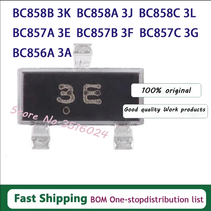 100Pcs Bc858B 3K Bc…